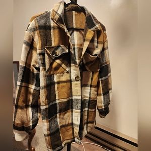 SHEIN Brown n black Flannel S